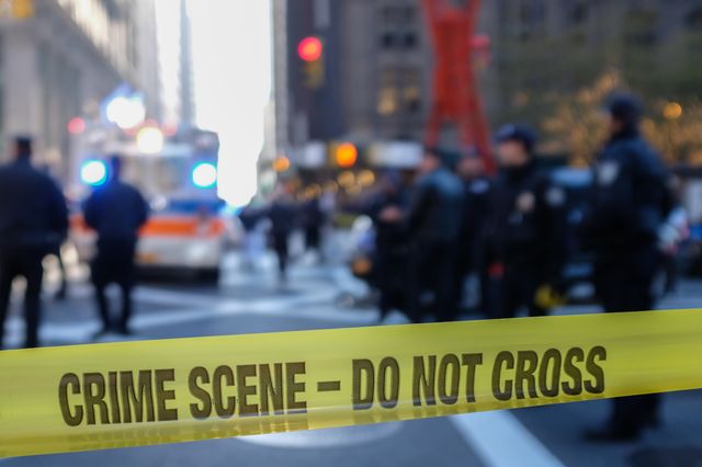 NYPD crime scene tape.